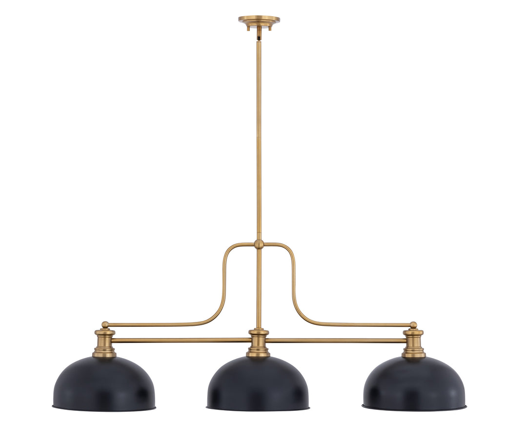 Melange - 3 Light Billiard Light (725-3HBR-D13MB)