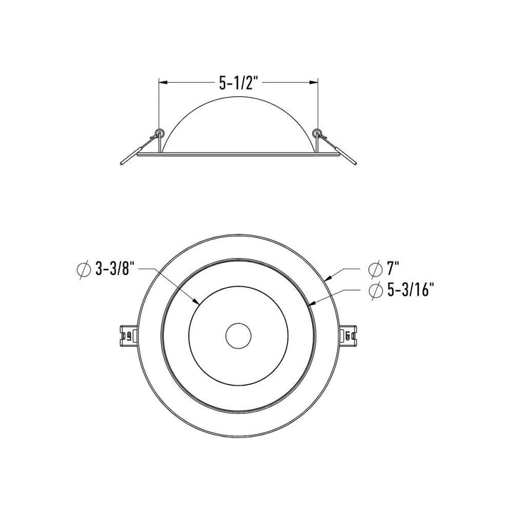 Pivot - LED 6" Flat Round Gimbal Recessed