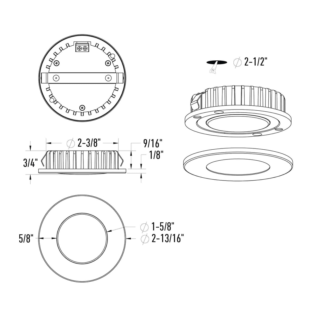 Push Puck - 24V Recessed Puck by Dals Lighting - view 15