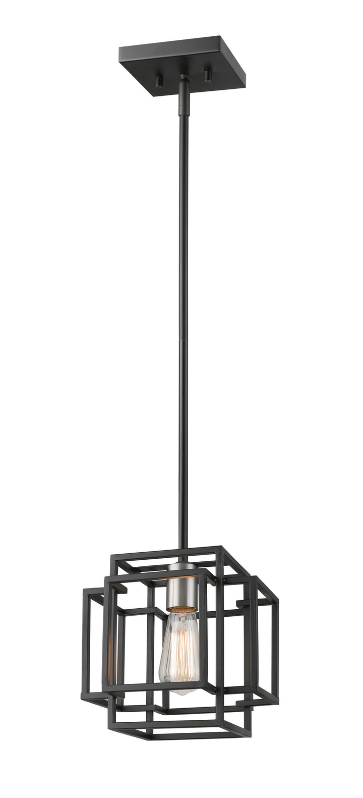 Titania - Pendant in Black + Brushed Nickel by Z-Lite