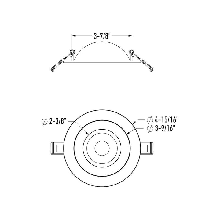 Pivot - LED 4" Flat Round Gimbal Recessed (5CCT + Dim-to-Warm)