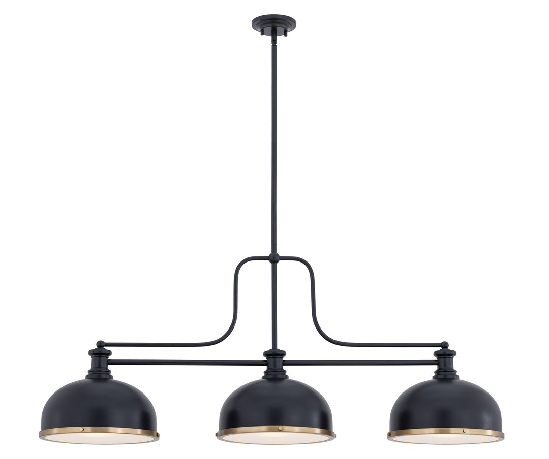 Melange - 3 Light Billiard Light (725-3MB-D12MB+HBR)