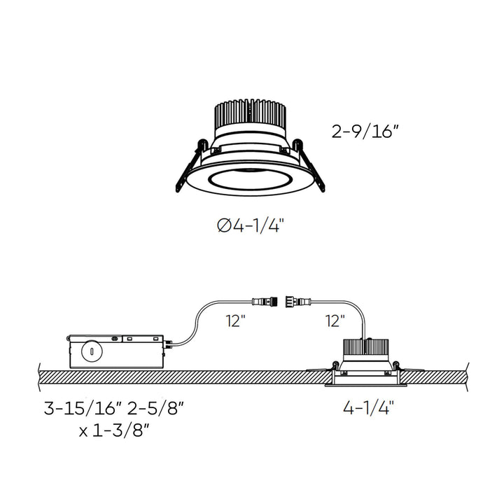 Revolve - LED Round Dim-To-Warm Regressed Gimbal Downlight