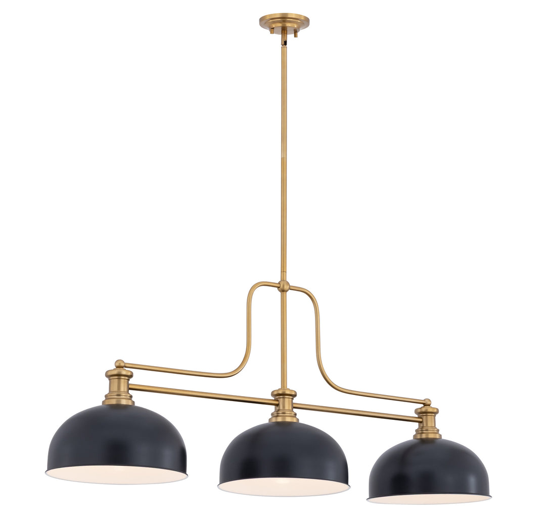 Melange - 3 Light Billiard Light (725-3HBR-D13MB)