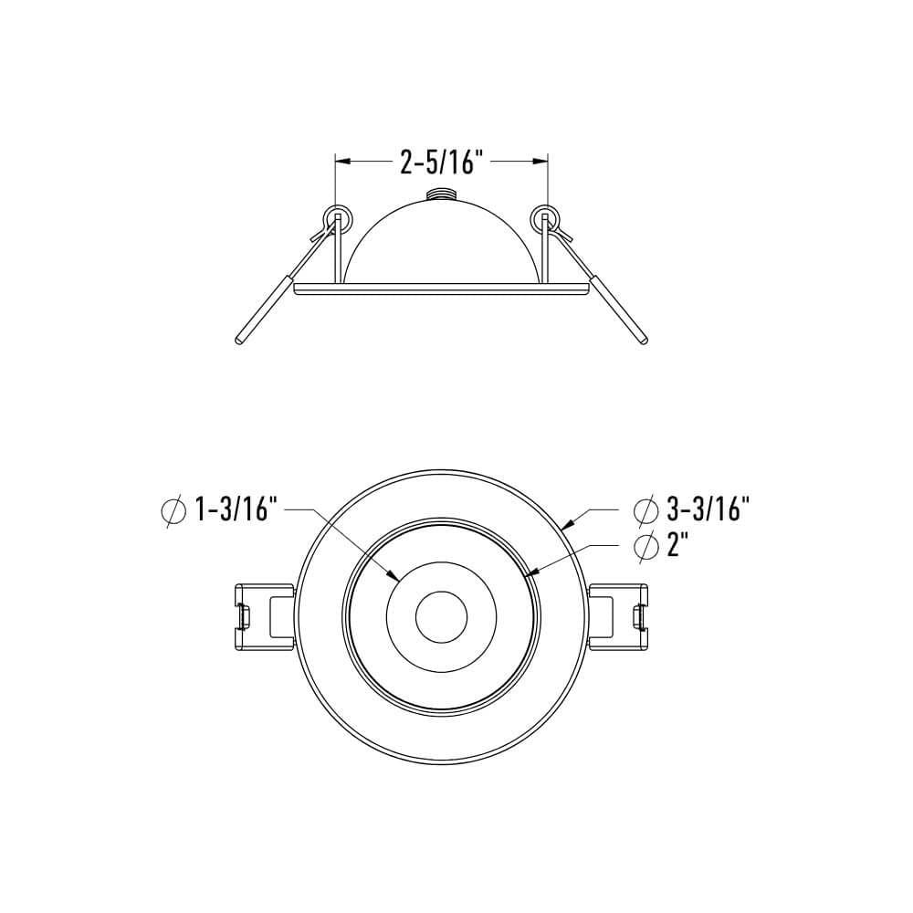 Pivot - LED 2" Flat Round Gimbal Recessed