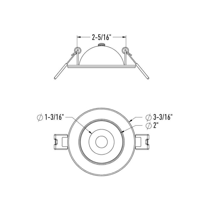 Pivot - LED 2" Flat Round Gimbal Recessed