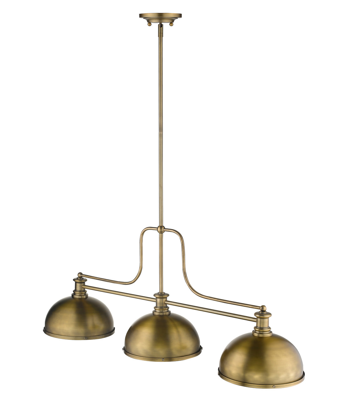 Melange - 3 Light Billiard Light (725-3HBR-D12HBR)
