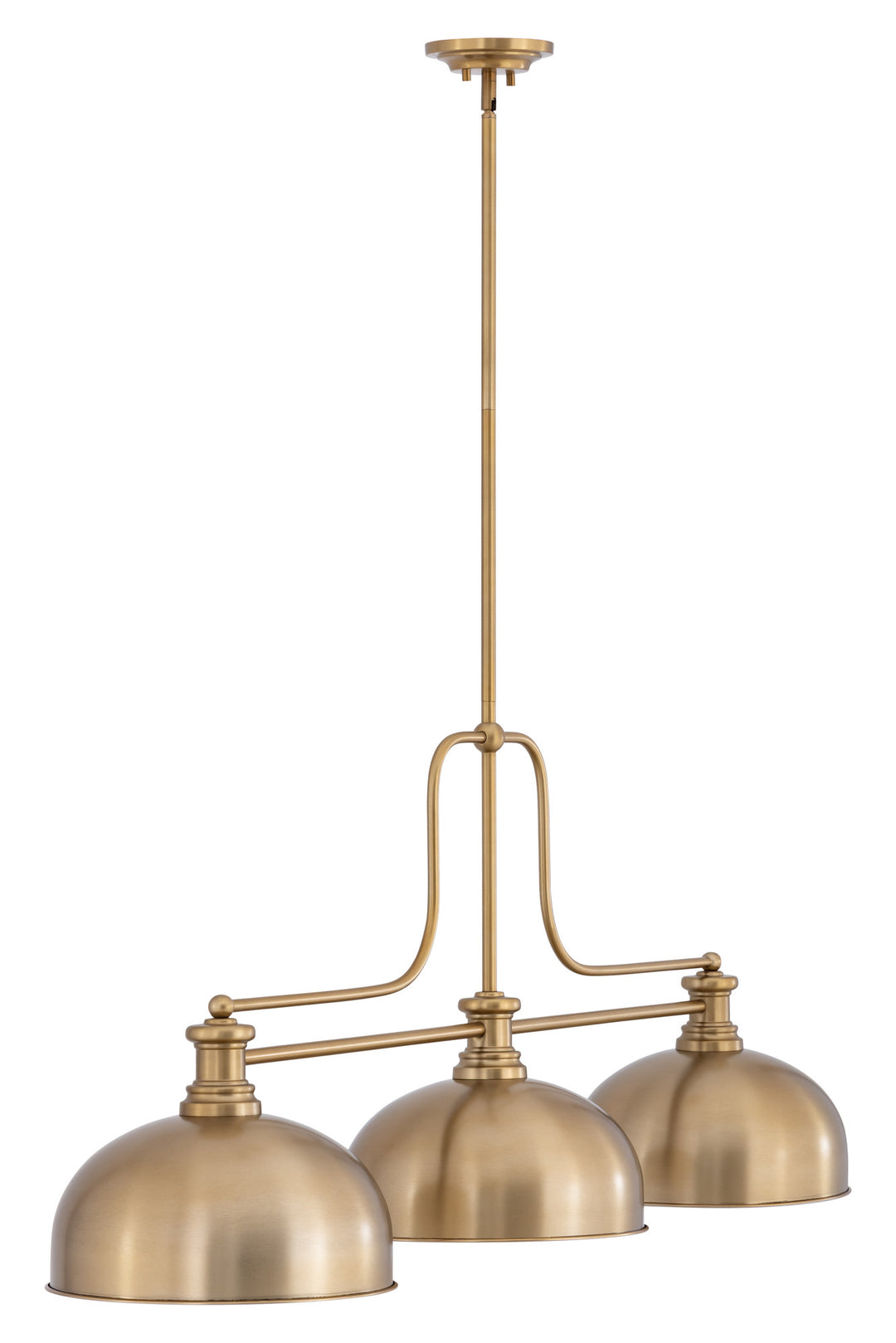 Melange - 3 Light Billiard Light (725-3HBR-D13HBR)