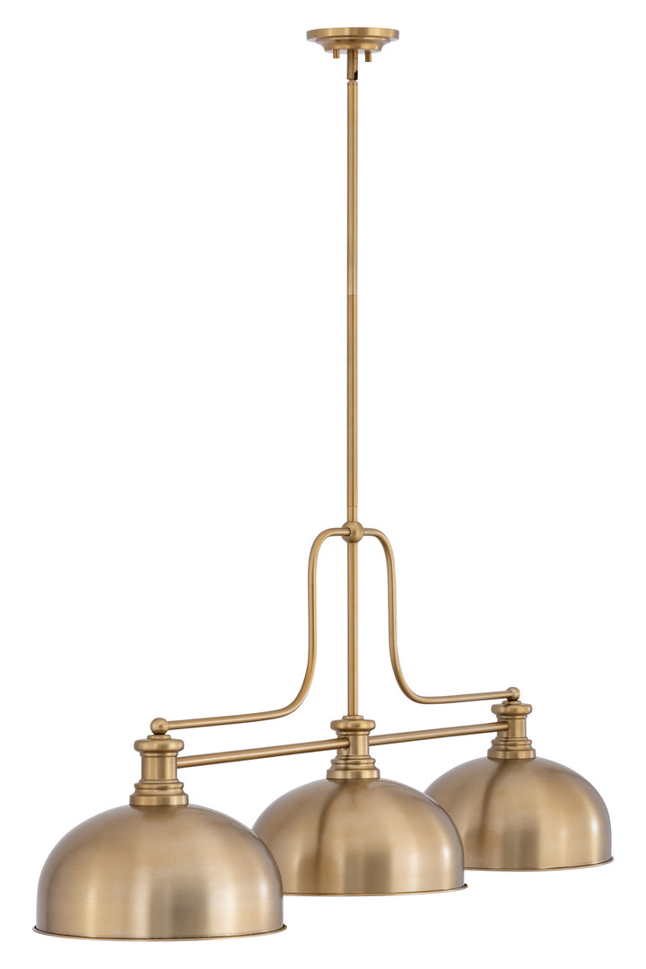 Melange - 3 Light Billiard Light (725-3HBR-D13HBR)