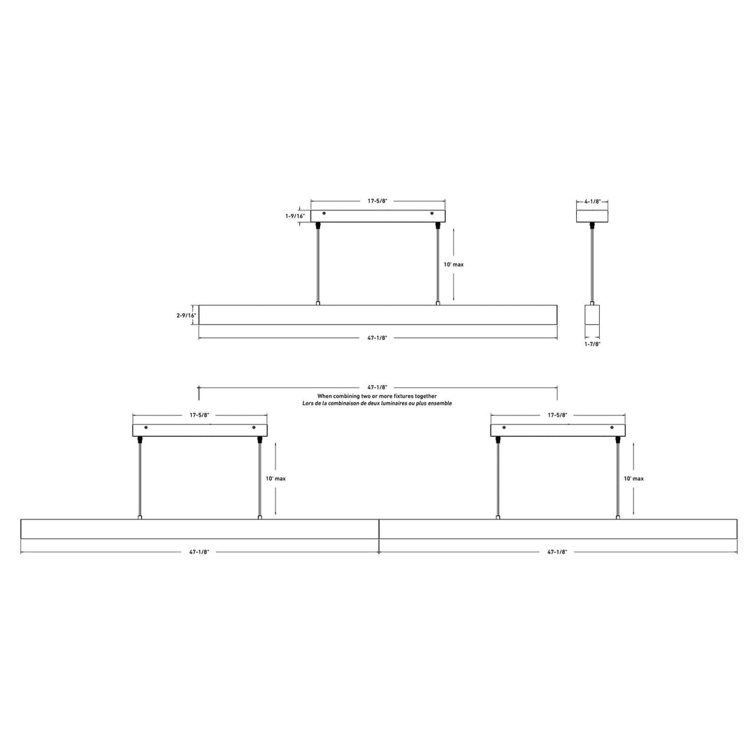 Boulevard Pendant - LED 48" Linear Smart Pendant