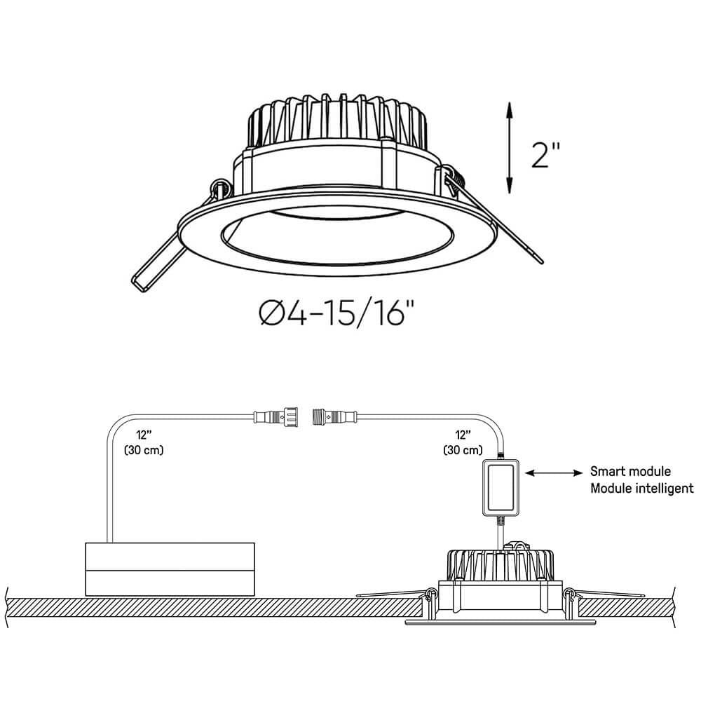 Etch Pro - LED Round Smart Regressed Panel