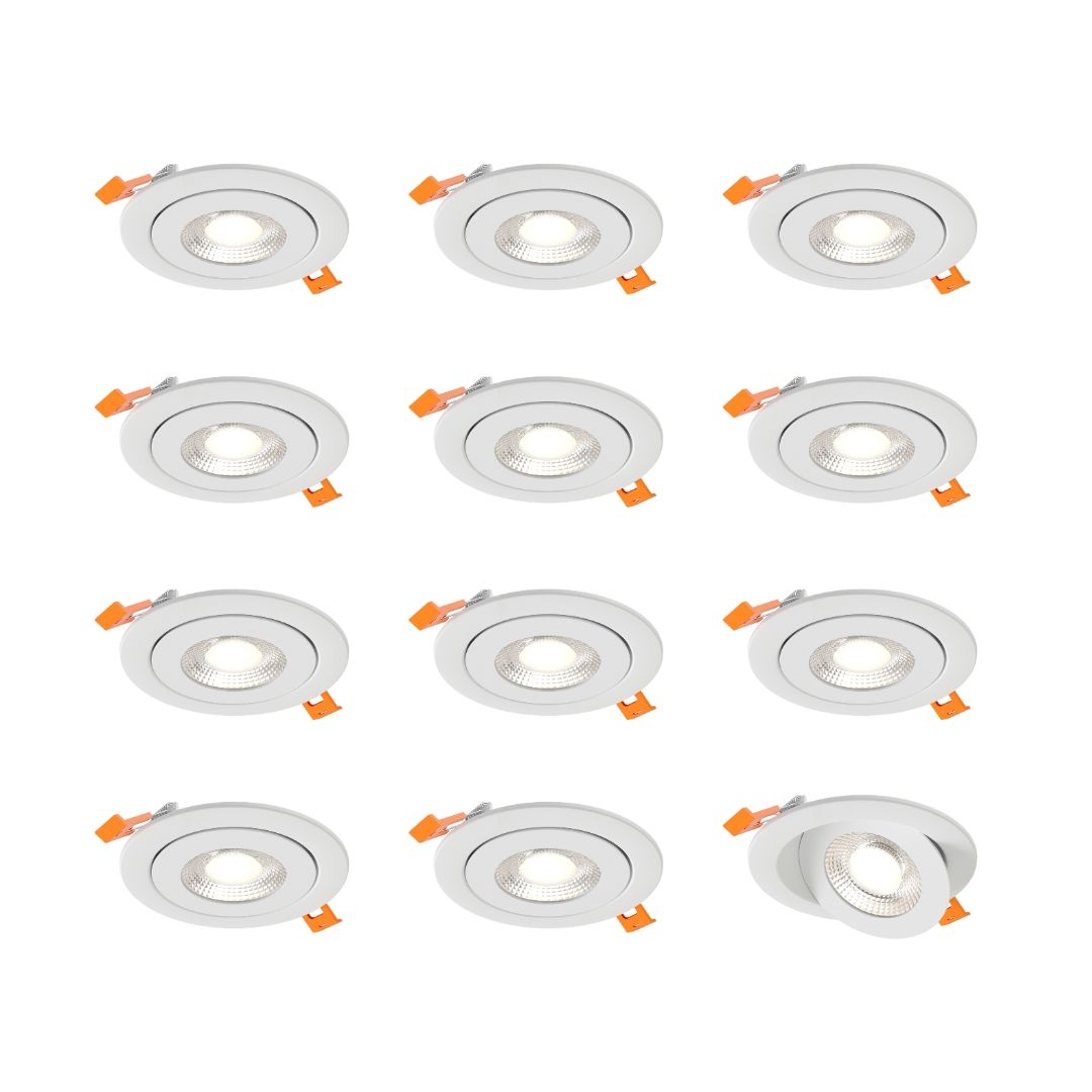 Pivot - LED 4" Flat Round Gimbal Recessed (5CCT + Dim-to-Warm)