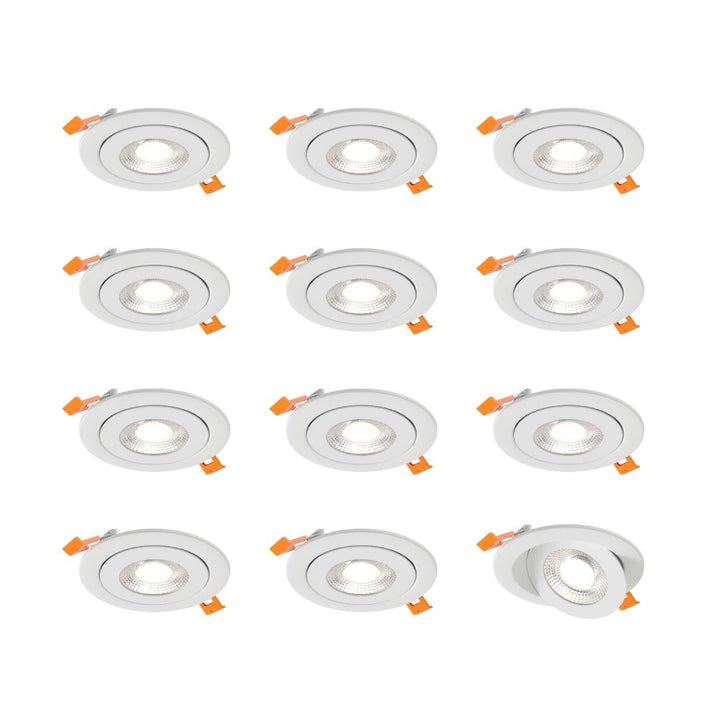 Pivot - LED 4" Flat Round Gimbal Recessed (5CCT + Dim-to-Warm)