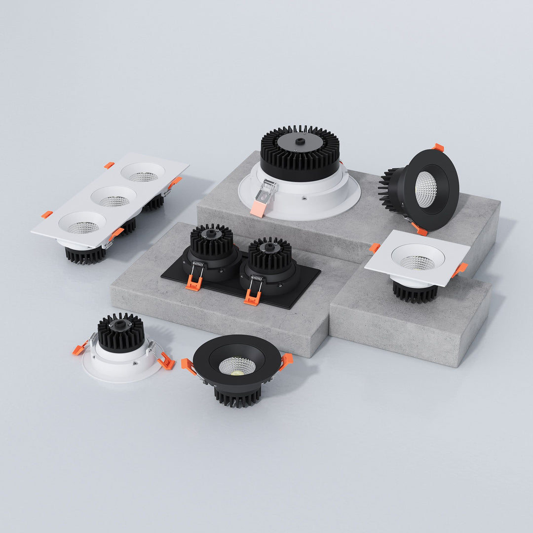 Revolve - LED Square Regressed Gimbal Downlight