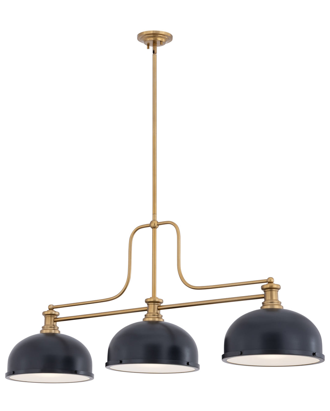 Melange - 3 Light Billiard Light (725-3HBR-D12MB)