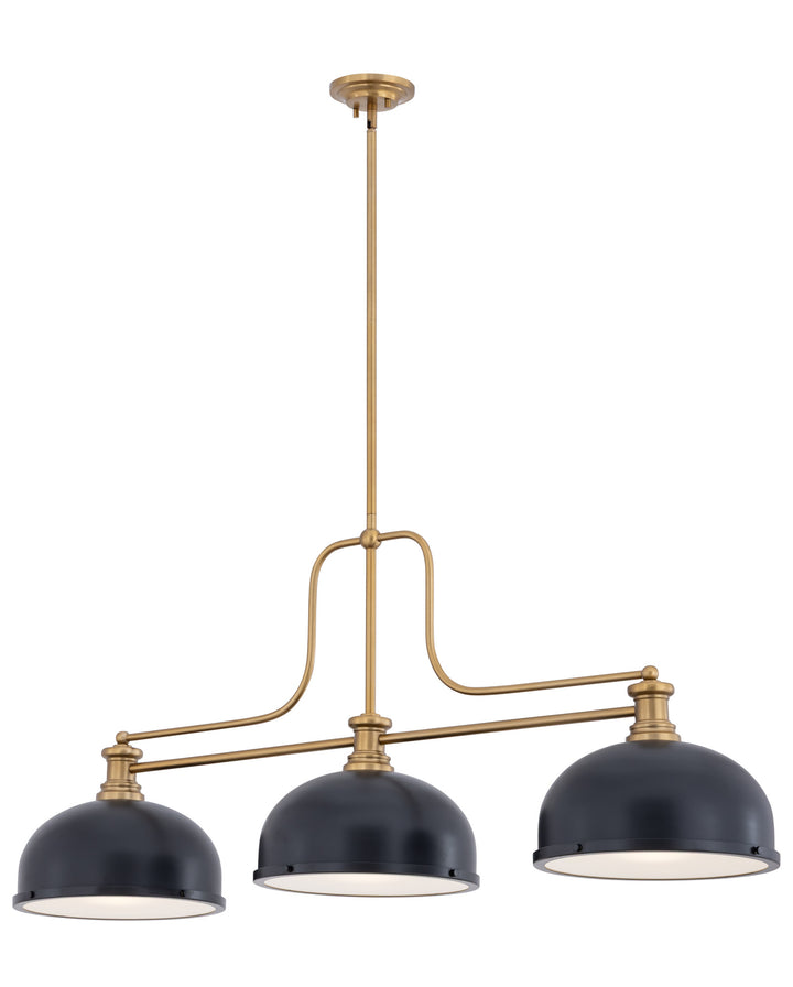 Melange - 3 Light Billiard Light (725-3HBR-D12MB)