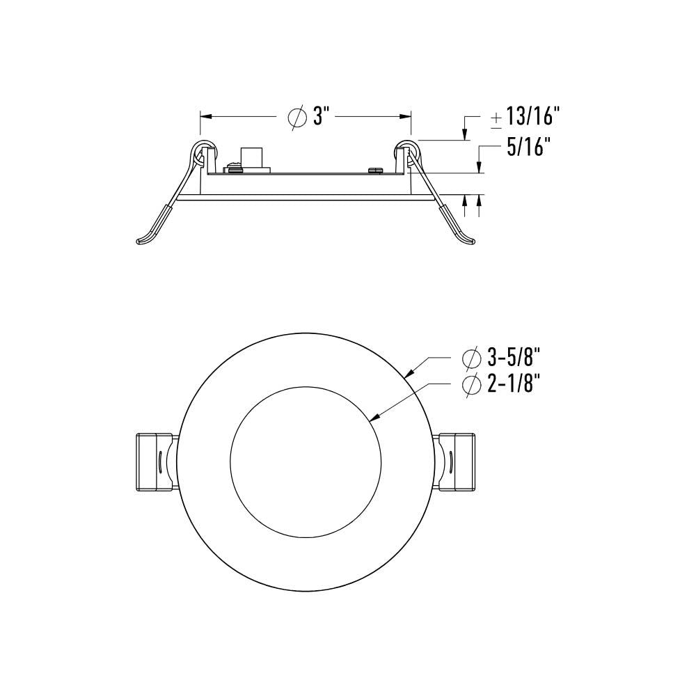 Reach - LED 3" Round Slim Panel