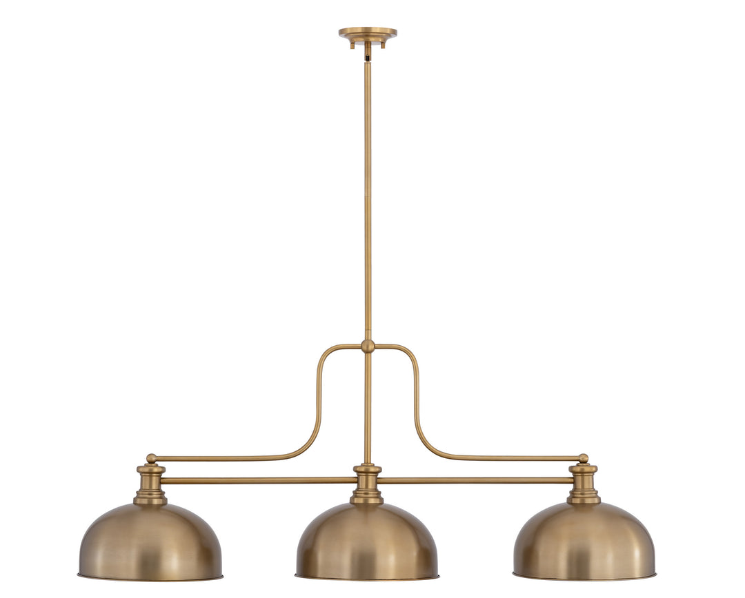 Melange - 3 Light Billiard Light (725-3HBR-D13HBR)