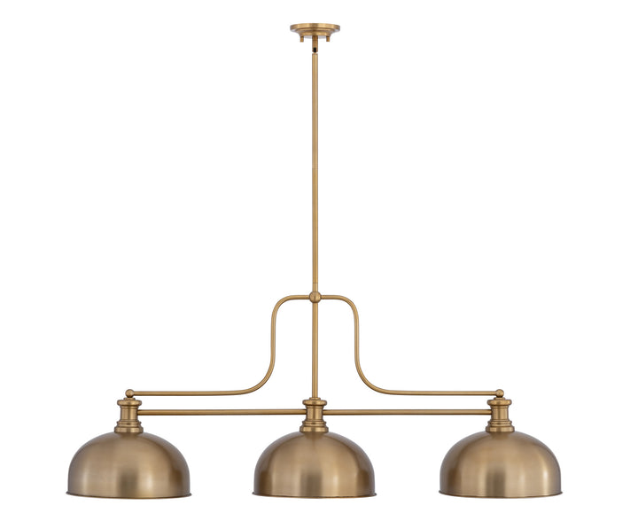 Melange - 3 Light Billiard Light (725-3HBR-D13HBR)