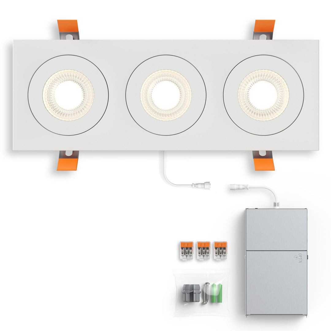 Pivot - LED 4" Triple Flat Gimbal Recessed
