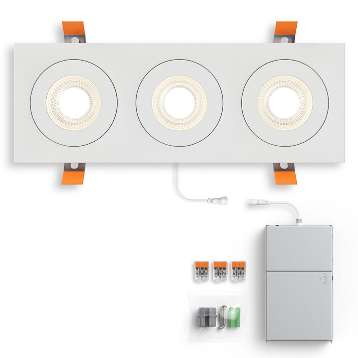 Pivot - LED 4" Triple Flat Gimbal Recessed