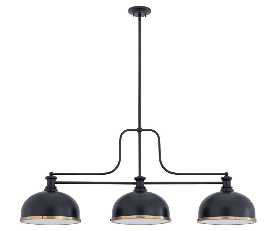 Melange - 3 Light Billiard Light (725-3MB-D12MB+HBR)