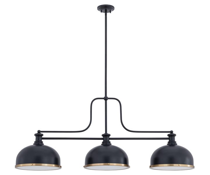 Melange - 3 Light Billiard Light (725-3MB-D12MB+HBR)