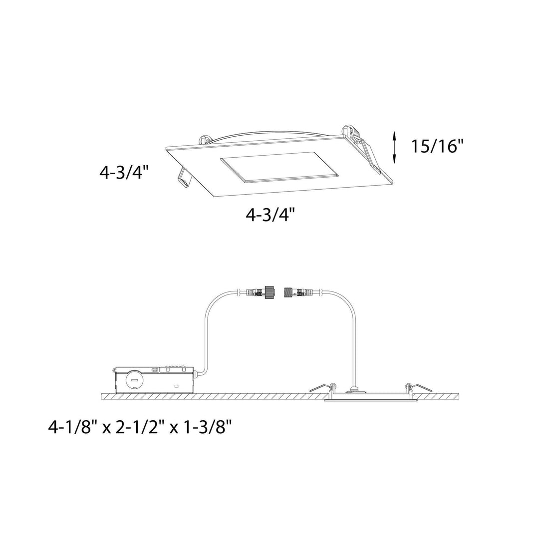 Excel - LED 4" Square Panel Light