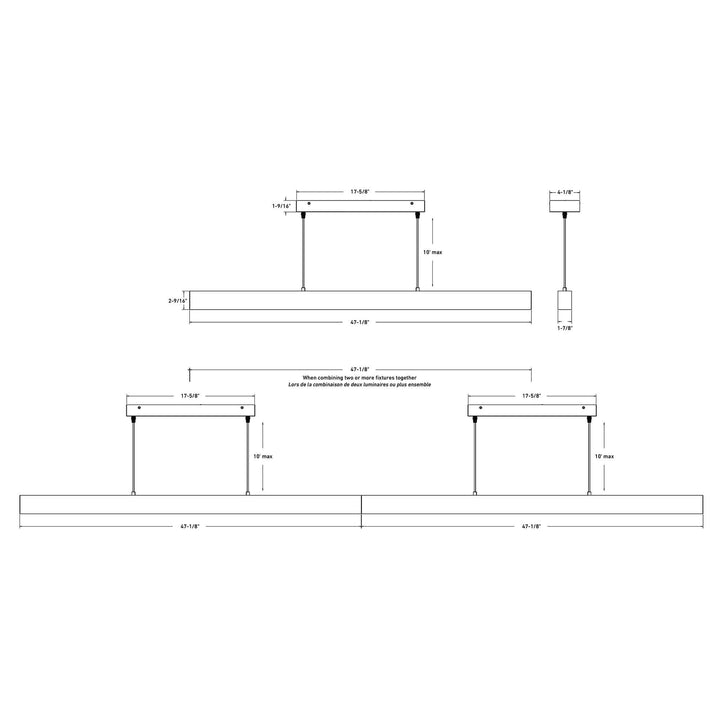 Boulevard Pendant - LED 48" Linear Pendant