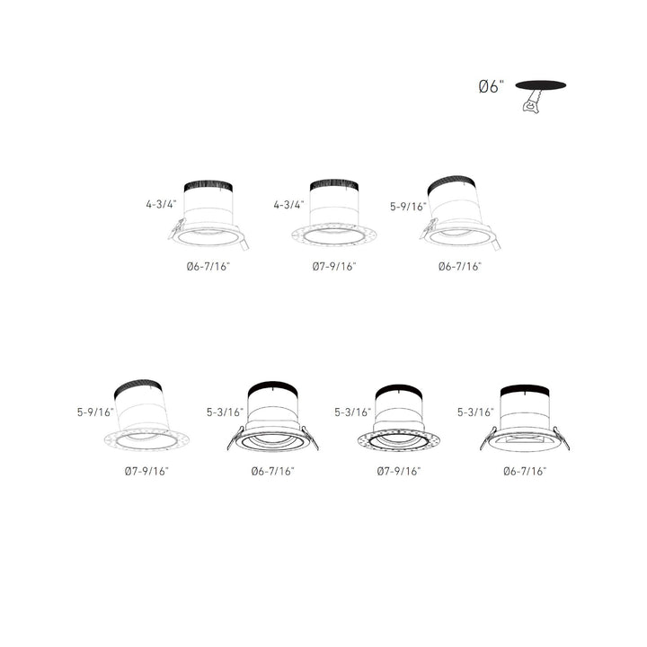 Moda - LED 6" Gimbal Modular Recessed