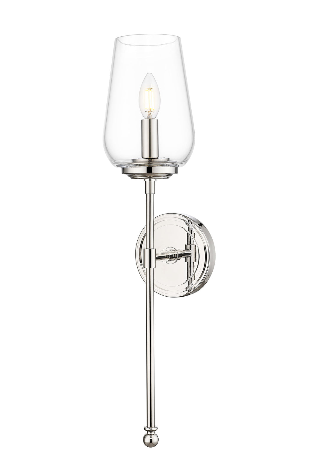 Dominique - 1 Light Wall Sconce in Polished Nickel by Z-Lite