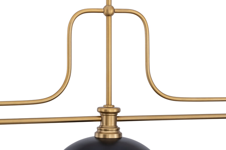 Melange - 3 Light Billiard Light (725-3HBR-D12MB+HBR)