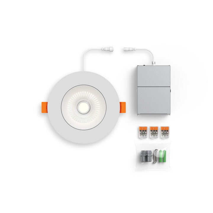 Revolve - LED 4" Round Regressed Gimbal Downlight (5CCT + Dim-to-Warm)