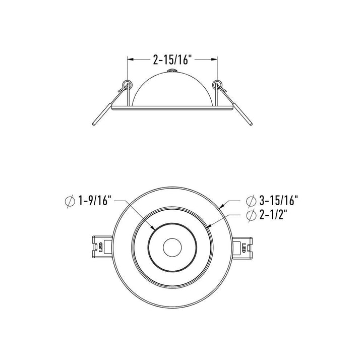 Pivot - LED 4" Flat Round Gimbal Recessed