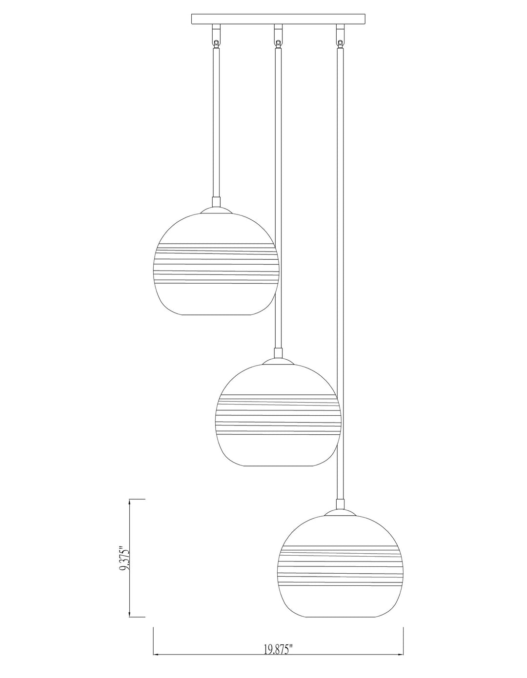 Harmony - 3 Light Chandelier