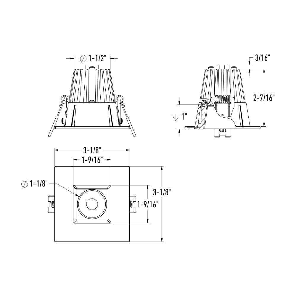 RGR - LED Square Regressed Downlight