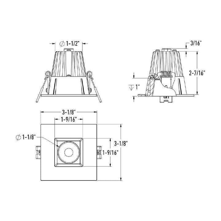 RGR - LED Square Regressed Downlight