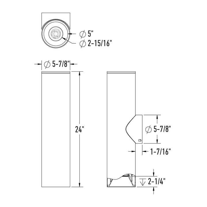 Pillar - LED 24" Wall Sconce