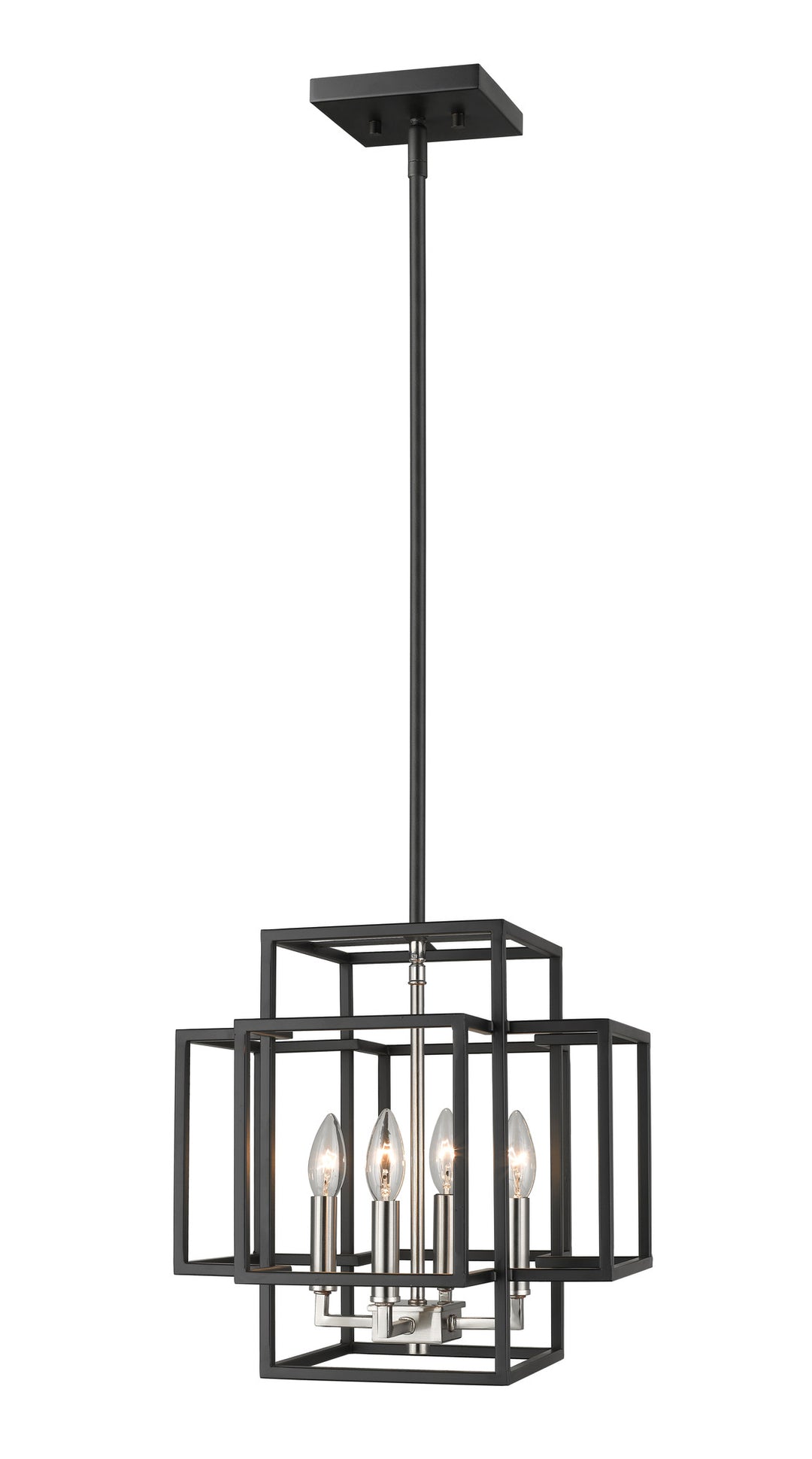 Titania - Pendant in Black + Brushed Nickel by Z-Lite