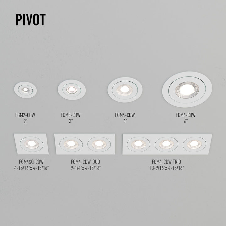 Pivot - LED Double Flat Gimbal Recessed