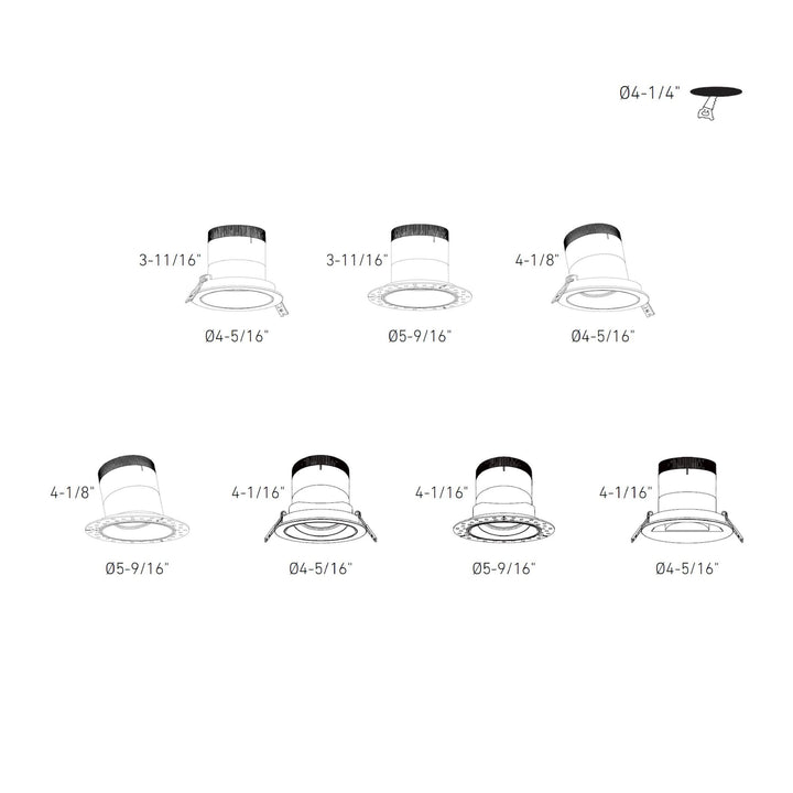 Moda - LED 4" Gimbal Modular Recessed