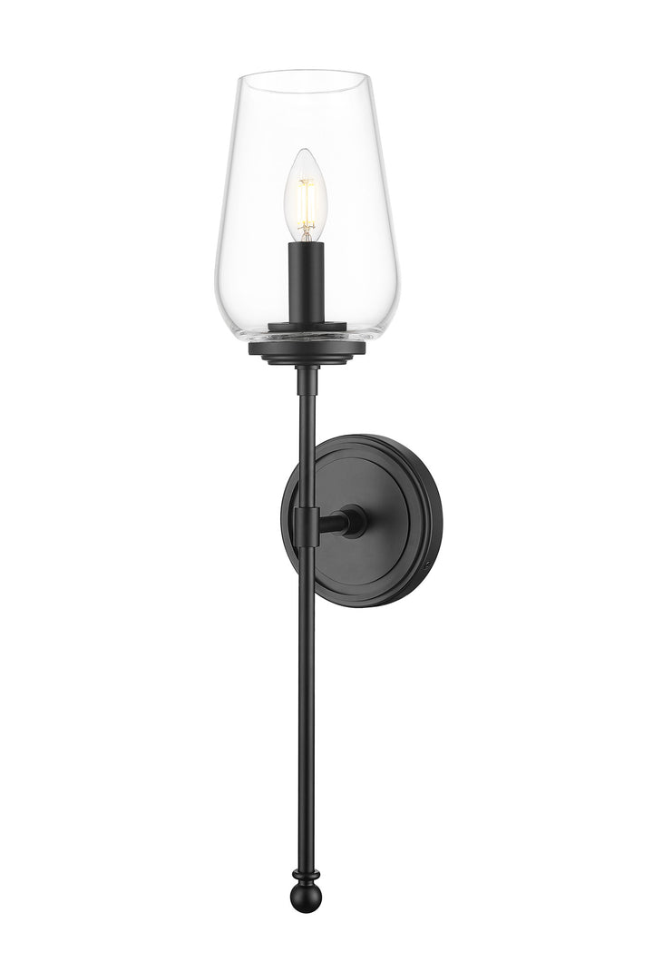 Dominique - 1 Light Wall Sconce in Matte Black by Z-Lite