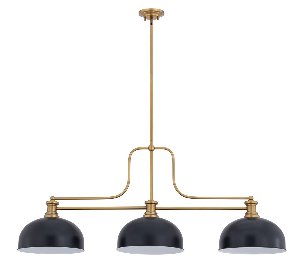 Melange - 3 Light Billiard Light (725-3HBR-D13MB)