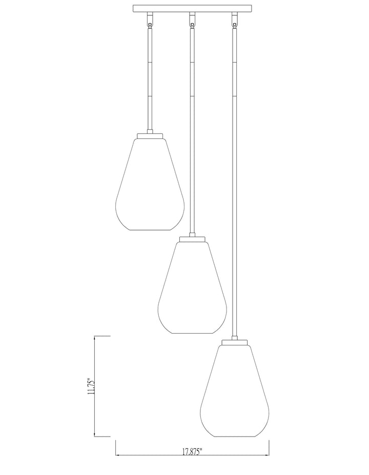 Ayra - 3 Light Chandelier