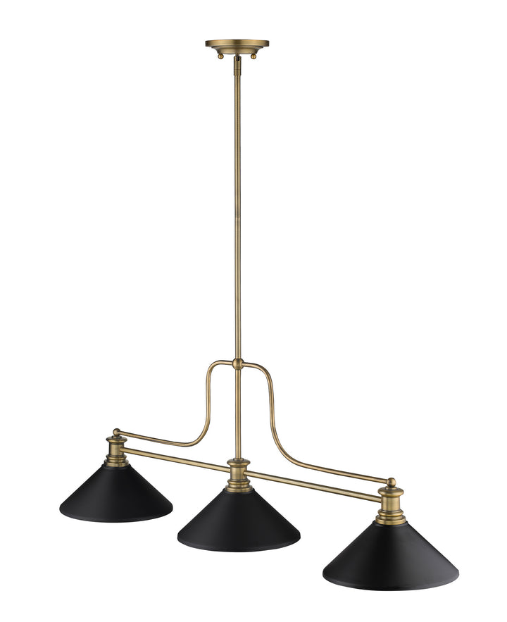 Melange - 3 Light Billiard Light (725-3HBR)