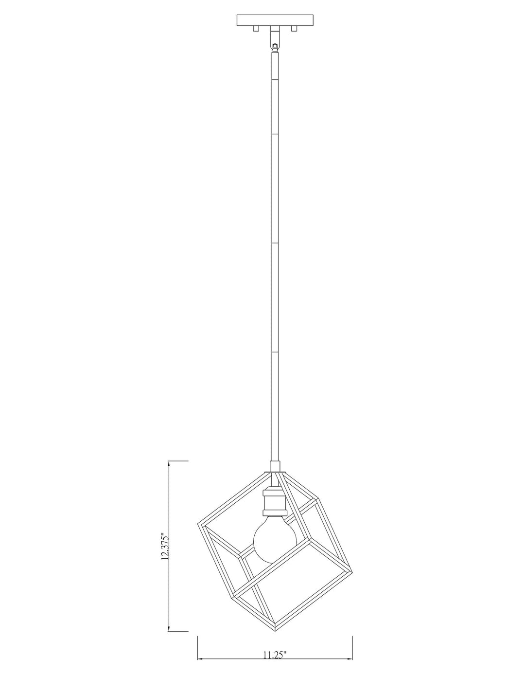 Vertical - 1 Light Pendant