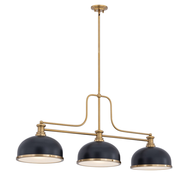 Melange - 3 Light Billiard Light (725-3HBR-D12MB+HBR)