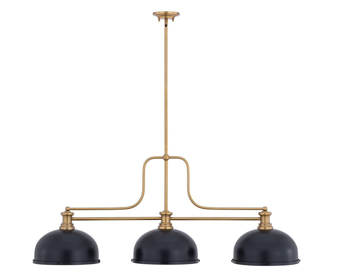 Melange - 3 Light Billiard Light (725-3HBR-D12MB)