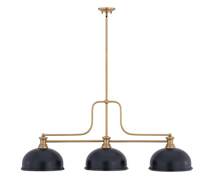 Melange - 3 Light Billiard Light (725-3HBR-D12MB)