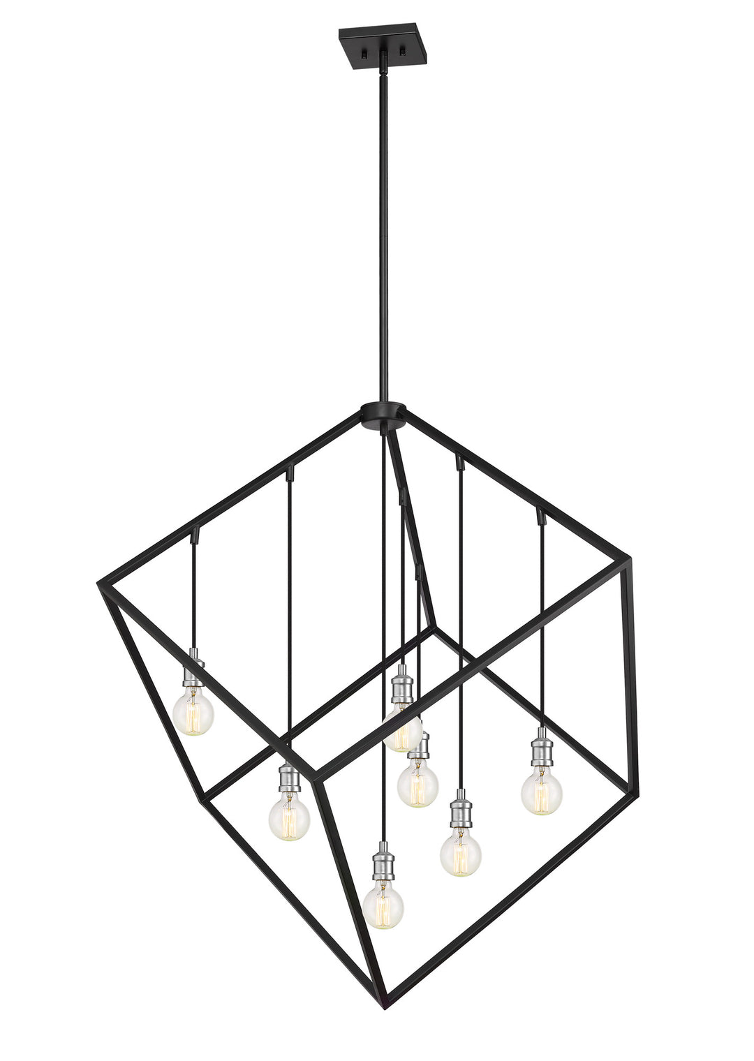 Vertical - Chandelier in Matte Black + Brushed Nickel by Z-Lite